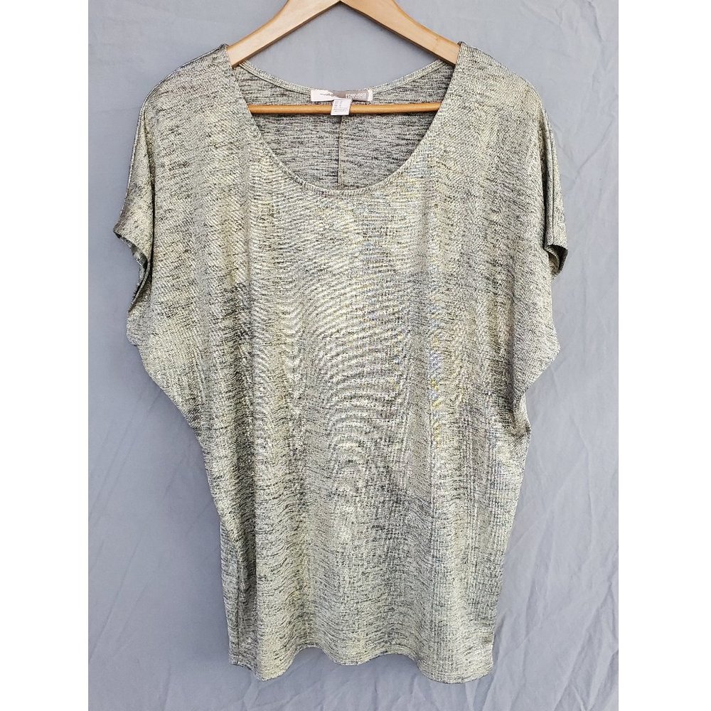 Gold Forever 21 Top with Batwing Sleeves